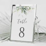 Elegant Eucalyptus Leaves Greenery Gold Wedding Kaart<br><div class="desc">Mooie trouwnummers met waterverf eucalyptus en goudbladeren. Ideale keuze voor buitenbruiloften.</div>