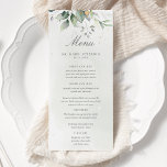 Elegant Eucalyptus Leaves Greenery Gold Wedding Menu<br><div class="desc">Mooie trouwmenukaarten met waterverf eucalyptus en gouden bladeren. Ideale keuze voor lente- en zomerbruiloften.</div>