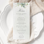 Elegant Eucalyptus Leaves Greenery Gold Wedding Menu<br><div class="desc">Mooie trouwmenukaarten met waterverf eucalyptus en gouden bladeren. Ideale keuze voor lente- en zomerbruiloften.</div>