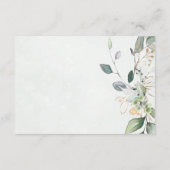 Elegant Eucalyptus Leaves Greenery Gold Wedding RSVP Kaartje (Achterkant)
