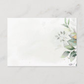 Elegant Eucalyptus Leaves Greenery Gold Wedding RSVP Kaartje (Achterkant)