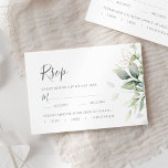 Elegant Eucalyptus Leaves Greenery Gold Wedding RSVP Kaartje<br><div class="desc">Mooie trouwreactiekaarten met maaltijdopties,  met waterverf eucalyptus en goudbladeren. Ideale keuze voor lente- en zomerbruiloften.</div>