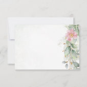 Elegant Eucalyptus Leaves Greenery Gold Wedding RSVP Kaartje (Achterkant)