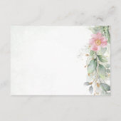 Elegant Eucalyptus Leaves Greenery Gold Wedding RSVP Kaartje (Achterkant)