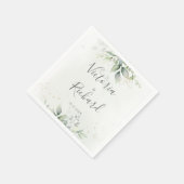 Elegant Eucalyptus Leaves Greenery Gold Wedding Servet (Hoek)