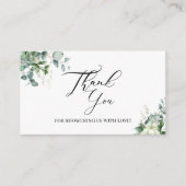 Elegant Eucalyptus Leaves Greenery Informatiekaartje (Voorkant)