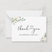 Elegant Eucalyptus Leaves Greenery Note Kaart Notitiekaartje (Voorkant)