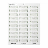 Elegant Eucalyptus Leaves Greenery Return Address Etiket (Full Sheet)