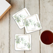 Elegant Eucalyptus Leaves Greenery Wedding Party Kartonnen Onderzetters