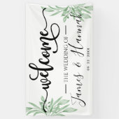 Elegant Eucalyptus Leaves Greenery Wedding Party Spandoek (Verticaal)