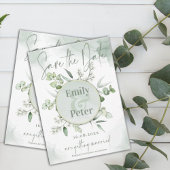 Elegant Eucalyptus Leaves Greenery Wedding Save The Date