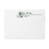 Elegant Eucalyptus Leaves Return Address (Achterkant)