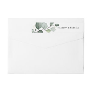Elegant Eucalyptus Leaves Return Address