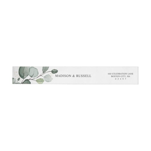 Elegant Eucalyptus Leaves Return Address (Individueel)