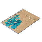 Elegant Eucalyptus Leaves Rustic Kraft Notitieboek (Linkerzijde)