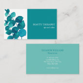 Elegant Eucalyptus Leaves Visitekaartje (Voorkant / Achterkant)