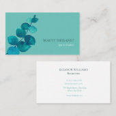 Elegant Eucalyptus Leaves Visitekaartje (Voorkant / Achterkant)