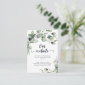 Elegant Eucalyptus Leaves Wedding Informatiekaartje (Staand voorkant)