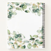 Elegant Eucalyptus Leaves Wedding Notitieboek (Achterkant)