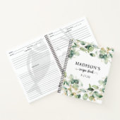 Elegant Eucalyptus Leaves Wedding Notitieboek (Binnen)