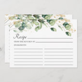Elegant Eucalyptus Leaves Wedding Recipe Programmakaart (Voorkant / Achterkant)