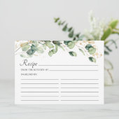 Elegant Eucalyptus Leaves Wedding Recipe Programmakaart (Staand voorkant)