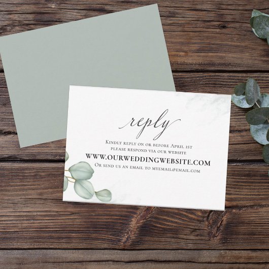 Elegant Eucalyptus leest eenvoudig via website RSVP Kaartje