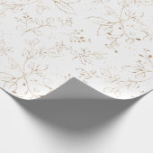 Elegant Eucalyptus leest Faux Gold  Cadeaupapier (Hoek)