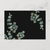 Elegant Eucalyptus leest Faux Gold RSVP-behuizing Informatiekaartje (Achterkant)