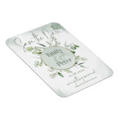 Elegant Eucalyptus leest Greenery Wedding Save Magneet (Rechterzijde)