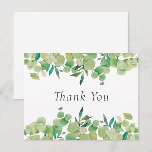 Elegant Eucalyptus leest zaken Dank u Briefkaart (Voorkant / Achterkant)
