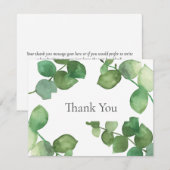 Elegant Eucalyptus leest zaken Hartelijk dank Bedankkaart (Voorkant / Achterkant)