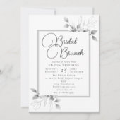 Elegant Eucalyptus Lijst Bridal Brunch Shower Kaart (Voorkant)