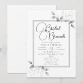 Elegant Eucalyptus Lijst Bridal Brunch Shower Kaart (Voorkant / Achterkant)