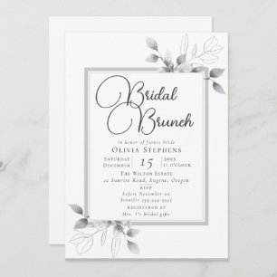 Elegant Eucalyptus Lijst Bridal Brunch Shower Kaart