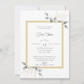 Elegant Eucalyptus Lijst Calligrafie Vrijgezellenf Kaart (Voorkant)