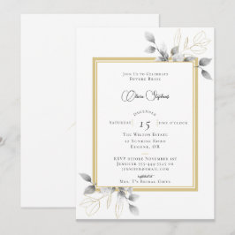 Elegant Eucalyptus Lijst Calligrafie Vrijgezellenf Kaart