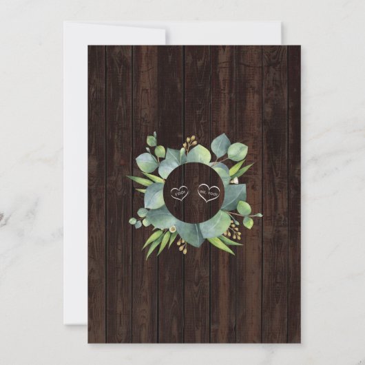 Elegant Eucalyptus Lijst na I DO Weddenschap BBQ Kaart (Achterkant)