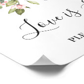 Elegant Eucalyptus Love is Sweet Wedding Sign Poster (Hoek)