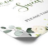 Elegant Eucalyptus Love is Sweet Wedding Sign Poster (Hoek)