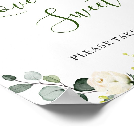 Elegant Eucalyptus Love is Sweet Wedding Sign Poster (Hoek)