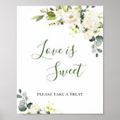 Elegant Eucalyptus Love is Sweet Wedding Sign Poster (Voorkant)