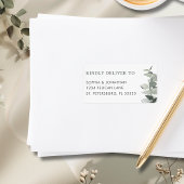 Elegant Eucalyptus Mailing Label voor Trouwen RSVP
