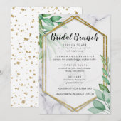Elegant Eucalyptus Marble Bridal Menu (Voorkant / Achterkant)