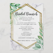 Elegant Eucalyptus Marble Bridal Menu (Voorkant)