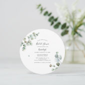 Elegant Eucalyptus Minimalistisch Vrijgezellenfees Kaart (Staand voorkant)