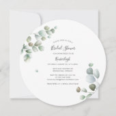 Elegant Eucalyptus Minimalistisch Vrijgezellenfees Kaart (Voorkant)