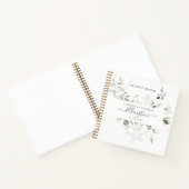 Elegant Eucalyptus Modern script Foto Guest book Notitieboek (Binnen)
