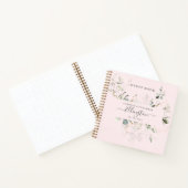 Elegant Eucalyptus Modern script Foto Guest book Notitieboek (Binnen)