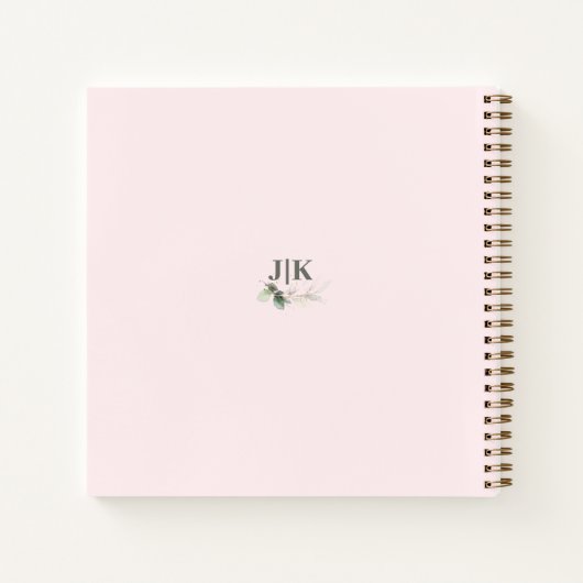 Elegant Eucalyptus Modern script Foto Guest book Notitieboek (Achterkant)